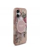 Guess iPhone 17 Hülle Case MagSafe Flowers Strap Rosa Pink