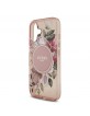 Guess iPhone 17 Hülle Case MagSafe Flowers Strap Rosa Pink
