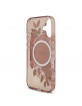 Guess iPhone 17 Hülle Case MagSafe Flowers Strap Rosa Pink
