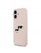 Karl Lagerfeld iPhone 17 Hülle Case Silikon Double Heads MagSafe Rosa