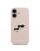 Karl Lagerfeld iPhone 17 Hülle Case Silikon Double Heads MagSafe Rosa