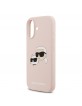 Karl Lagerfeld iPhone 17 Hülle Case Silikon Double Heads MagSafe Rosa