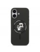 Karl Lagerfeld iPhone 17 Hülle Case MagSafe Silikon Karl Choupette Schwarz