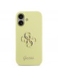 Guess iPhone 17 Hülle Case Silikon 4G Metal Logo Gelb