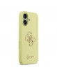 Guess iPhone 17 Hülle Case Silikon 4G Metal Logo Gelb
