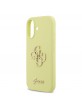 Guess iPhone 17 Hülle Case Silikon 4G Metal Logo Gelb