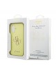 Guess iPhone 17 Hülle Case Silikon 4G Metal Logo Gelb