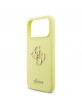 Guess iPhone 17 Pro Max Hülle Case Silikon 4G Metal Logo Gelb