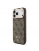 Guess iPhone 17 Pro Max Hülle Case Strass 4G Gold Frame MagSafe Braun