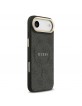 Guess iPhone 17 Air Case Leather 4G Gold Frame MagSafe Black