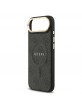 Guess iPhone 17 Air Case Leather 4G Gold Frame MagSafe Black