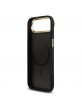 Guess iPhone 17 Air Case Leather 4G Gold Frame MagSafe Black