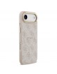 Guess iPhone 17 Air Hülle Case Leather 4G Gold Frame MagSafe Rosa