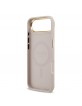 Guess iPhone 17 Air Hülle Case Leather 4G Gold Frame MagSafe Rosa