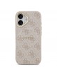 Guess iPhone 17 Hülle Case Leather 4G Gold Frame MagSafe Rosa