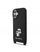 Karl Lagerfeld iPhone 17 Crossbody Metal Karl Choupette Schwarz