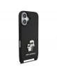 Karl Lagerfeld iPhone 17 Crossbody Metal Karl Choupette Schwarz