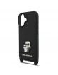 Karl Lagerfeld iPhone 17 Crossbody Metal Karl Choupette Schwarz