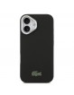 Lacoste iPhone 17 Hülle Case Iconic Petit Pique Camera Stand MagSafe Schwarz