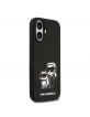Karl Lagerfeld iPhone 17 Hülle Case Silikon Karl Choupette Sketch MagSafe Schwarz