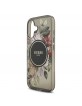 Guess iPhone 17 Hülle Case MagSafe Flowers Strap Schwarz