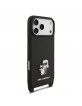 Karl Lagerfeld iPhone 17 Pro Crossbody Metal Karl Choupette Schwarz