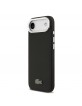 Lacoste iPhone 17 Air Hülle Case Iconic Petit Pique Camera Stand MagSafe Schwarz