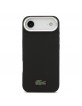 Lacoste iPhone 17 Air Hülle Case Iconic Petit Pique Camera Stand MagSafe Schwarz