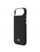 Lacoste iPhone 17 Air Hülle Case Iconic Petit Pique Camera Stand MagSafe Schwarz