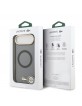 Lacoste iPhone 17 Air Hülle Case Frosted Finish Gold Logo MagSafe Schwarz