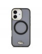 Lacoste iPhone 17 Hülle Case Frosted Finish Gold Logo MagSafe Schwarz