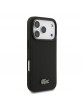 Lacoste iPhone 17 Pro Hülle Case 2in1 Geldbörse Iconic Petit Pique MagSafe Schwarz