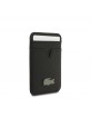 Lacoste iPhone 17 Pro Hülle Case 2in1 Geldbörse Iconic Petit Pique MagSafe Schwarz