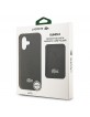 Lacoste iPhone 17 Hülle Case 2in1 Geldbörse Iconic Petit Pique MagSafe Schwarz