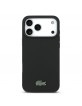 Lacoste iPhone 17 Pro Max Hülle Case 2in1 Geldbörse Iconic Petit Pique MagSafe Schwarz