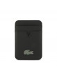 Lacoste iPhone 17 Pro Max Hülle Case 2in1 Geldbörse Iconic Petit Pique MagSafe Schwarz