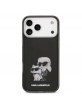 Karl Lagerfeld iPhone 17 Pro Hülle Case Aquarelle MagSafe Karl Choupette Schwarz