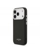 Lacoste iPhone 17 Pro Case Leather Champs Elysees MagSafe Black