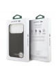 Lacoste iPhone 17 Pro Max Hülle Case Leather Champs Elysees MagSafe Schwarz