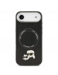 Karl Lagerfeld iPhone 17 Air Case Karl Choupette Metal MagSafe Black