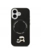 Karl Lagerfeld iPhone 17 Hülle Case Karl Choupette Metall MagSafe Schwarz