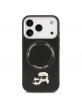 Karl Lagerfeld iPhone 17 Pro Max Hülle Case Karl Choupette Metall MagSafe Schwarz