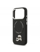 Karl Lagerfeld iPhone 17 Pro Max Hülle Case Karl Choupette Metall MagSafe Schwarz