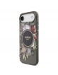 Guess iPhone 17 Air Hülle Case MagSafe Flowers Strap Schwarz