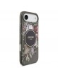 Guess iPhone 17 Air Hülle Case MagSafe Flowers Strap Schwarz