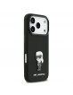 Karl Lagerfeld iPhone 17 Pro Hülle Case Silikon Metal Ikonik Schwarz