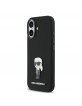 Karl Lagerfeld iPhone 17 Hülle Case Silikon Metal Ikonik Schwarz