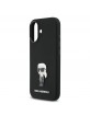 Karl Lagerfeld iPhone 17 Hülle Case Silikon Metal Ikonik Schwarz