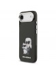Karl Lagerfeld iPhone 17 Air Case Aquarelle MagSafe Karl Choupette Black