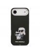 Karl Lagerfeld iPhone 17 Air Case Aquarelle MagSafe Karl Choupette Black